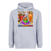 Heather Grey Happy Hallothanksmas coffee cups Heavyweight Hoodie - texasbilliewilder