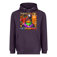 Plum Happy Hallothanksmas coffee cups Heavyweight Hoodie - texasbilliewilder