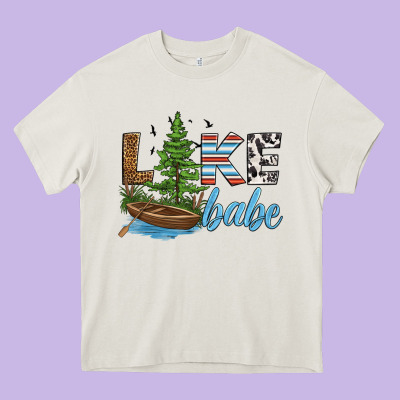 Lake Babe Heavy Core Tee Designed By Hra Design Shop