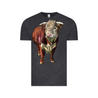Vintage Black hereford bull face Vintage Tee - LillyAllenDesigns