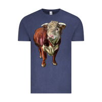 Vintage Denim hereford bull face Vintage Tee - LillyAllenDesigns