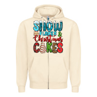 Sandshell snow flakes and Christmas cakes Zipper Hoodie - Jasminsmagicworld