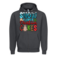 Smoke snow flakes and Christmas cakes Zipper Hoodie - Jasminsmagicworld