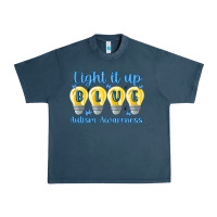 Midnight Navy light it up Urban Heavy Tee - MaliasSmallBusiness