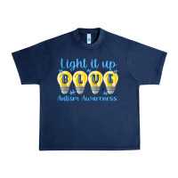 Navy light it up Urban Heavy Tee - MaliasSmallBusiness
