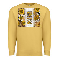 Antique Gold western mother's day mini with cowhide and sunflowers tumbler tbs Premium Sweatshirt - TumblerDesignByShophia