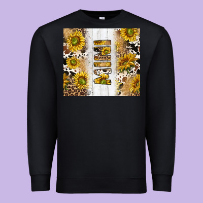 Western Mother's Day Mini With Cowhide And Sunflowers Tumbler Tbs Premium Sweatshirt Designed By Tumblerdesignbyshophia
