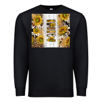 Black western mother's day mini with cowhide and sunflowers tumbler tbs Premium Sweatshirt - TumblerDesignByShophia