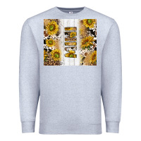 Heather Grey western mother's day mini with cowhide and sunflowers tumbler tbs Premium Sweatshirt - TumblerDesignByShophia