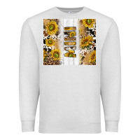 Oatmeal Heather western mother's day mini with cowhide and sunflowers tumbler tbs Premium Sweatshirt - TumblerDesignByShophia