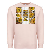 Pale Pink western mother's day mini with cowhide and sunflowers tumbler tbs Premium Sweatshirt - TumblerDesignByShophia