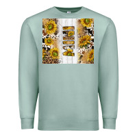 Seafoam western mother's day mini with cowhide and sunflowers tumbler tbs Premium Sweatshirt - TumblerDesignByShophia