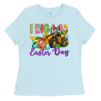 Baby Blue I dig Easter Day Ladies Tee - Neo Western