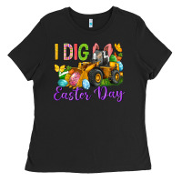 Black I dig Easter Day Ladies Tee - Neo Western
