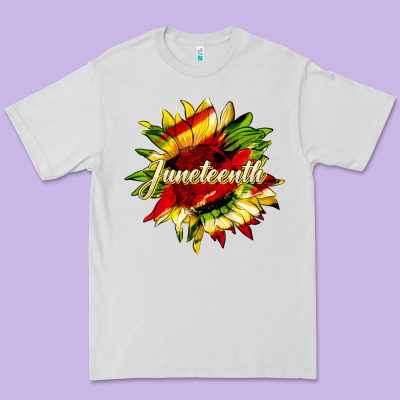 Juneteenth Sunflower Black Lives Matter Premium Tee Designed By Hra Design Shop