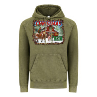 Vintage Olive Christmas On The Farm Vintage Hoodie - RanaPortraitStore