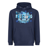 Navy it's freezing season Heavyweight Hoodie - texasbilliewilder