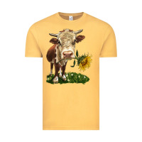 Hereford Heifer With Sunflower Vintage Tee | Teevron