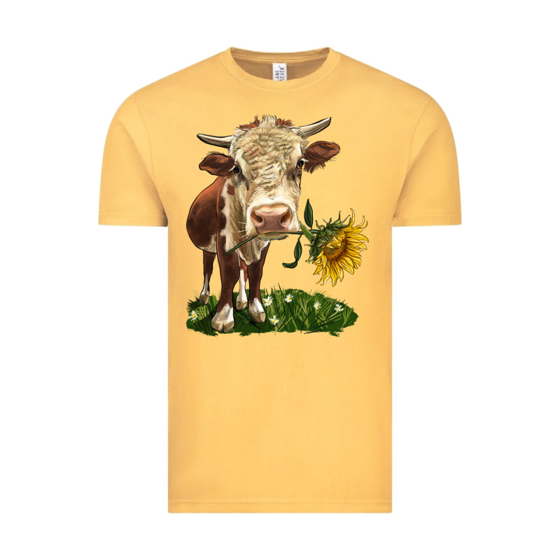Hereford Heifer With Sunflower Vintage Tee by LillyAllenDesigns | Teevron