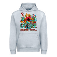 Heather Grey Coffee And American Football Coffee Cups Urban Hoodie - FaDigitalArtStudio