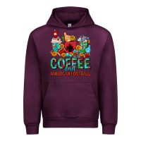 Mauve Wine Coffee And American Football Coffee Cups Urban Hoodie - FaDigitalArtStudio