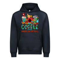 Navy Coffee And American Football Coffee Cups Urban Hoodie - FaDigitalArtStudio