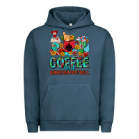 Pigment Midnight Navy Coffee And American Football Coffee Cups Urban Hoodie - FaDigitalArtStudio