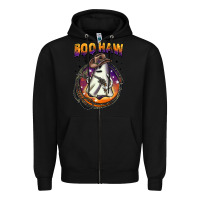 Black boo haw Zipper Hoodie - BarkalooDesign