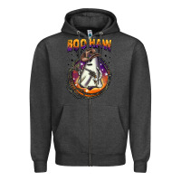Charcoal Heather boo haw Zipper Hoodie - BarkalooDesign