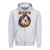 Heather Grey boo haw Zipper Hoodie - BarkalooDesign