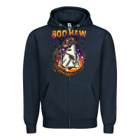Navy boo haw Zipper Hoodie - BarkalooDesign