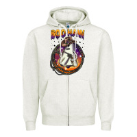 Oatmeal Heather boo haw Zipper Hoodie - BarkalooDesign