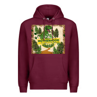 Burgundy motherhood is a walk in the park Premium Hoodie - TumblerDesignByShophia