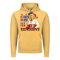 Vintage Mustard born free but now im expensive Vintage Hoodie - NancyCooperArtShop