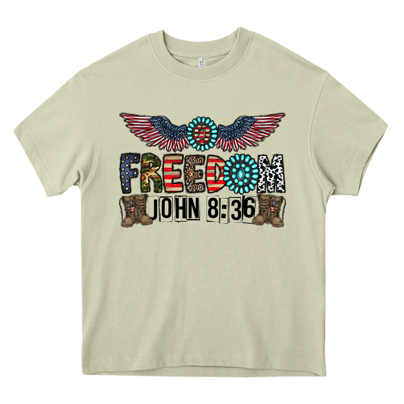 Freedom John Heavy Core Tee by CowhideDigitalArt | Teevron