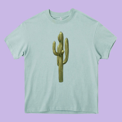 Cactus Heavy Core Tee Designed By Barkaloodesign
