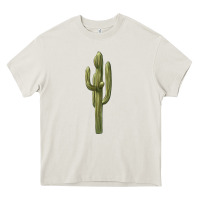 Cream cactus Heavy Core Tee - BarkalooDesign