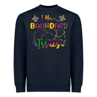 Navy i have boundary issues Heavyweight Sweatshirt - MaliasSmallBusiness