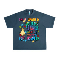 Midnight Navy in a world where you can be anything Urban Heavy Tee - MaliasSmallBusiness