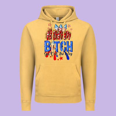 Boom Bitch Get Out The Way Vintage Hoodie Designed By Nancycooperartshop