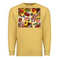 Antique Gold summer ice cream with fruits Premium Sweatshirt - TumblerDesignByShophia