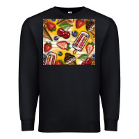 Black summer ice cream with fruits Premium Sweatshirt - TumblerDesignByShophia