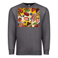 Charcoal Heather summer ice cream with fruits Premium Sweatshirt - TumblerDesignByShophia