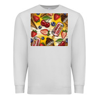 Dove Grey summer ice cream with fruits Premium Sweatshirt - TumblerDesignByShophia