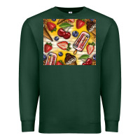 Sports Green summer ice cream with fruits Premium Sweatshirt - TumblerDesignByShophia