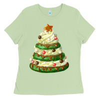 Matcha white christmas cookie cake Ladies Tee - FaDigitalArtStudio