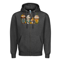 Charcoal Heather bull skull western coffee cups Zipper Hoodie - Jasminsmagicworld