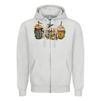 Dove Grey bull skull western coffee cups Zipper Hoodie - Jasminsmagicworld