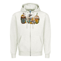Oatmeal Heather bull skull western coffee cups Zipper Hoodie - Jasminsmagicworld