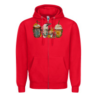 Red bull skull western coffee cups Zipper Hoodie - Jasminsmagicworld